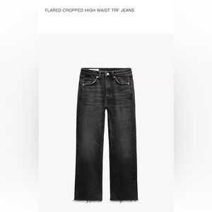 NWOT Zara Flared Cropped High Waist TRF Jeans - 6
